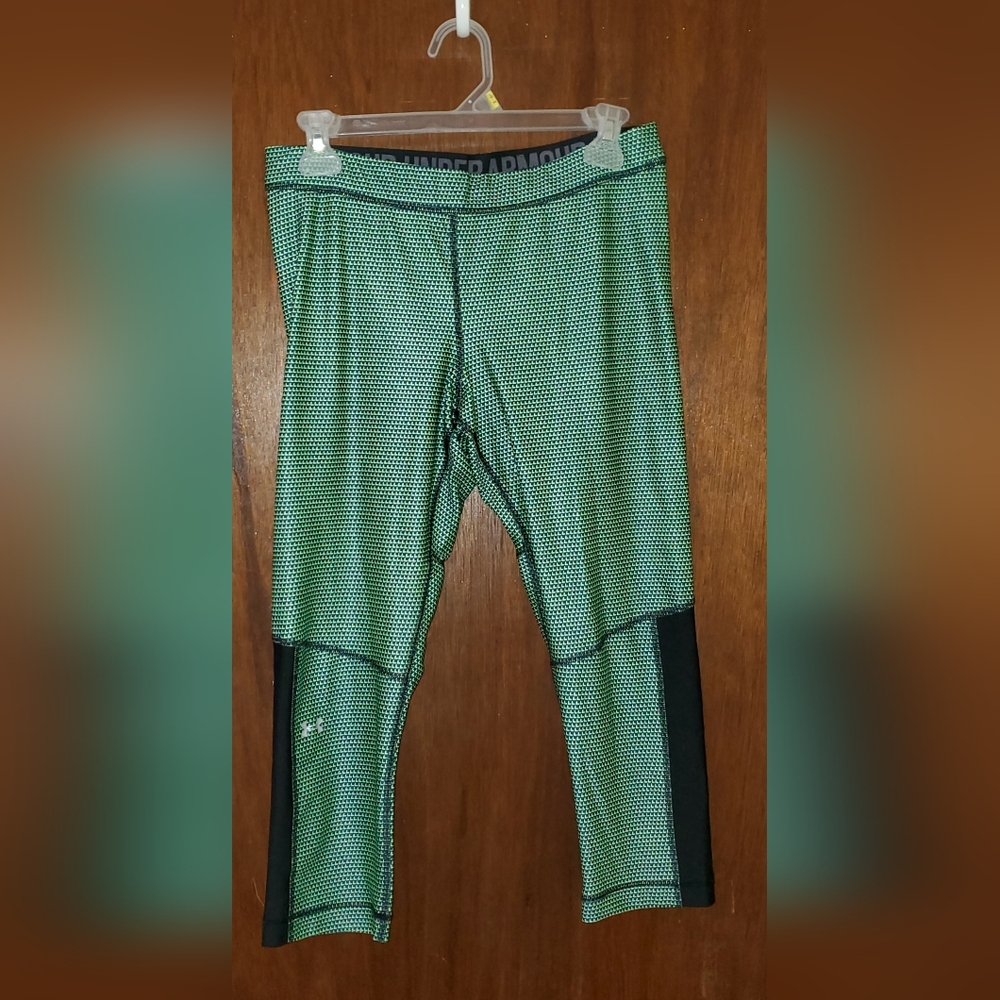 Under Armour Green and Black Patterned Leggings
